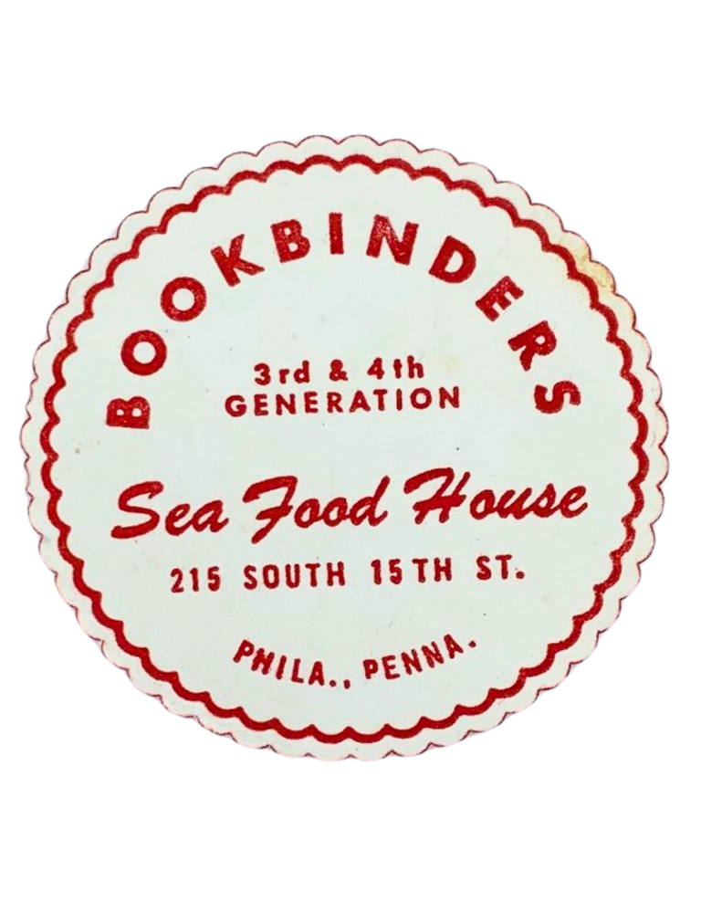 Item #260 Bookbinders Restaurant Coaster