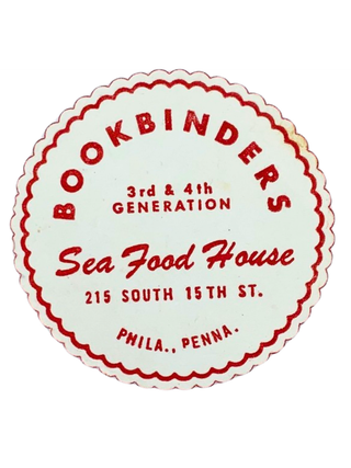 Item #260 Bookbinders Restaurant Coaster
