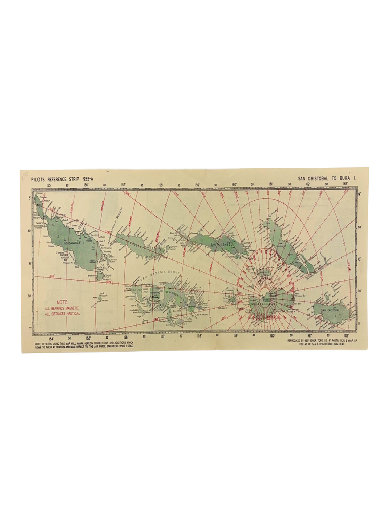 Item #343 Pilots Reference Strip 955-A: San Cristobal to Buka. 955th Engineer Topography Company.