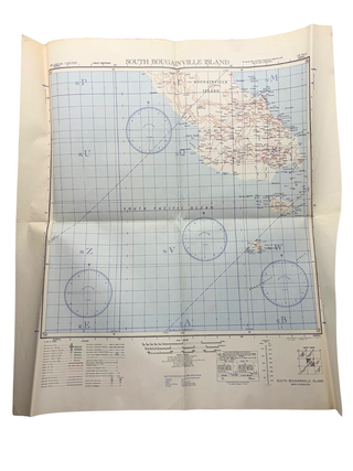 Item #344 South Bougainville Island Map 1942. Army Map Service