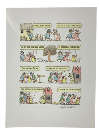 Item #64 "Lullabies and Night Songs" signed print, 14" x 10.5". Maurice Sendak