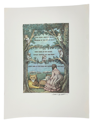 Item #65 "Lullabies and Night Songs" signed print, 17.5" x 13.25". Maurice...